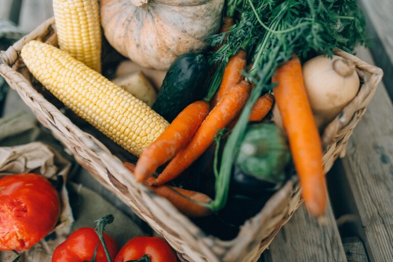 A basket of fresh vegetables, shown as growing inspiration